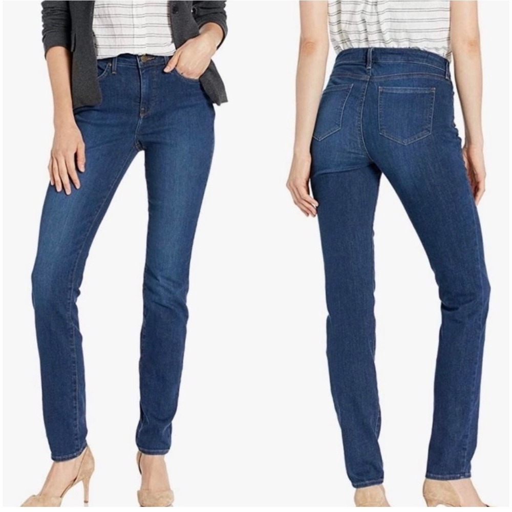 NYDJ Alina Legging Jeans Womens 12 Dark Wash Lift Tuck Skinny High Rise Stretch
